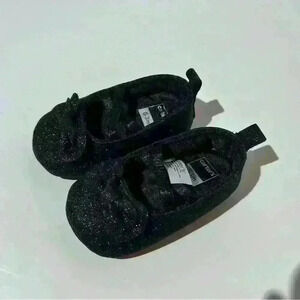 Newborn Black Sparkle Dress Shoes